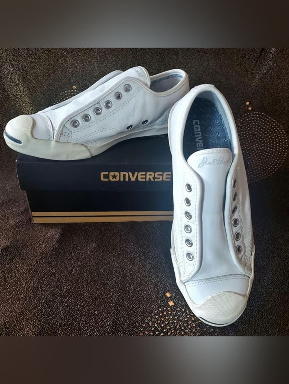 Unisex LEATHER Low Slip On Laceless Shoes Sneakers M 7.5 / W 9